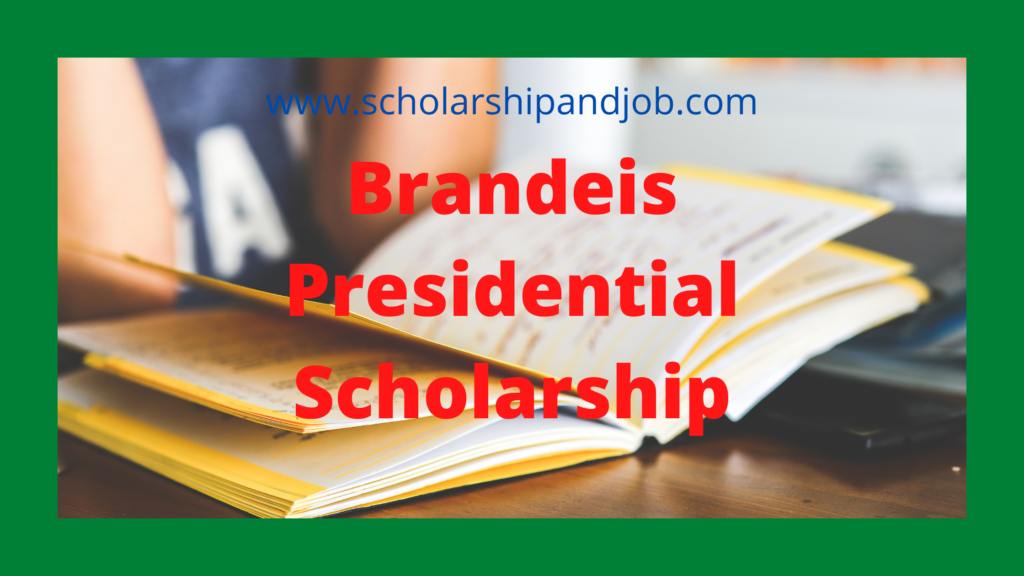 brandeis presidential scholarship information guide