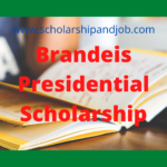 brandeis presidential scholarship information guide